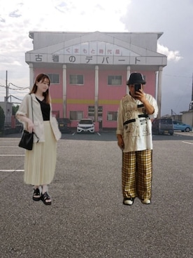 「しまむら（シマムラ）のアイテム（スニーカー）」を使った、さとし🐨相互さん（メンズ・159cm）の夏コーディネート
