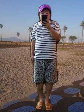 「RODEO（ロデオ）のアイテム」を使った、さとし🐨相互さん（メンズ・159cm）の夏コーディネート