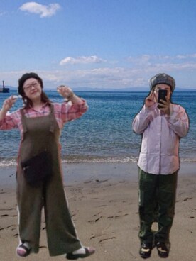 「ラブアンドピース2020」｜「アイテム（チノパンツ）」を使った、さとし🐨相互さん（メンズ・159cm）の秋コーディネート