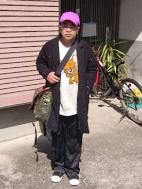 「しまむら（シマムラ）のアイテム（スニーカー）」を使った、さとし🐨相互さん（メンズ・159cm）の春コーディネート