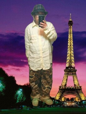 「アイテム（モカシン/デッキシューズ、グリーン系）」を使った、さとし🐨相互さん（メンズ・159cm）の春コーディネート