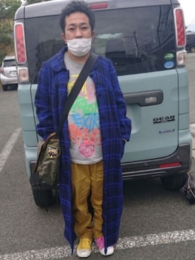 「しまむら（シマムラ）のアイテム（スニーカー）」を使った、さとし🐨相互さん（メンズ・159cm）の春コーディネート