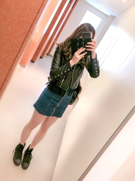 「EATME」｜「アイテム（ジャケット/アウター）」を使った、Mayuさん（レディース・166cm）の春コーディネート