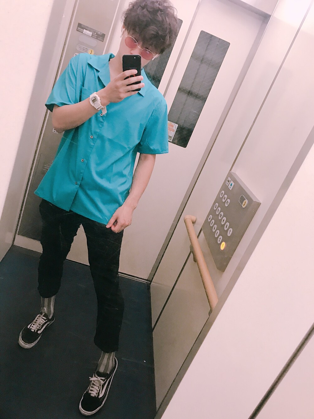 「お洒落さんとつながりたい、くつした、夏コーデ、服のこともっと知りたい」｜「FACETASMのアイテム（アナログ腕時計、ホワイト系）」を使った、ゆーさん（メンズ・173cm）の夏コーディネートの1枚目の写真