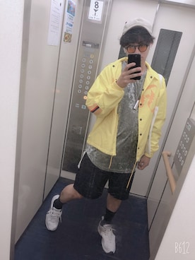 「FACETASM（ファセッタズム）のアイテム（ブルゾン）」を使った、ゆーさん（メンズ・174cm）の夏コーディネート