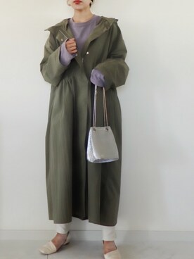「ラフスタイル」｜「アイテム（その他アウター）」を使った、harunaさん（レディース・154cm）の春コーディネート