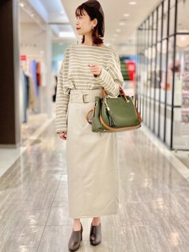 「RODE SKO」｜「アイテム（ハンチング/ベレー帽）」を使った、コトさん（レディース・160cm）の夏コーディネート