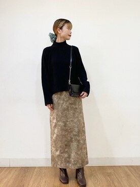 「SENSE OF PLACE by URBAN RESEARCH（センスオブプレイスバイアーバンリサーチ）の2WAYミラー付オサイフショルダーバッグ（ショルダーバッグ）」を使った、コトさん（レディース・160cm）の秋コーディネート