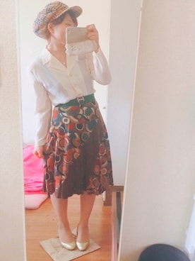 「CECIL McBEE（セシルマクビー）のアイテム（キャスケット）」を使った、mikyanさん（レディース・160cm）の春コーディネート