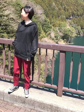 「アイテム（チューブトップ、ホワイト系）」を使った、. f u m i  さん（レディース・158cm）の春コーディネート