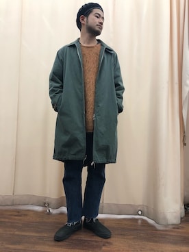 「BRUNABOINNE（ブルーナボイン）のアイテム（その他アウター）」を使った、コウダイさん（メンズ・172cm）の秋コーディネート