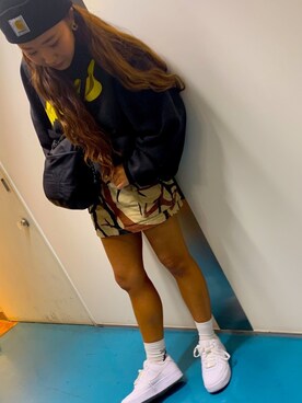 「niko and...（ニコアンド）のオリジナルアソートキルトショルダーバッグ（ショルダーバッグ）」を使った、YO-NEさん（レディース・154cm）の冬コーディネート