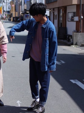 「アイテム（カバーオール）」を使った、sくんさん（メンズ・171cm）の春コーディネート