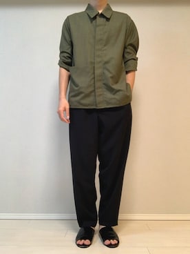 「markaware（マーカウェア）のアイテム（ブルゾン）」を使った、tsuさん（メンズ・176cm）の夏コーディネート