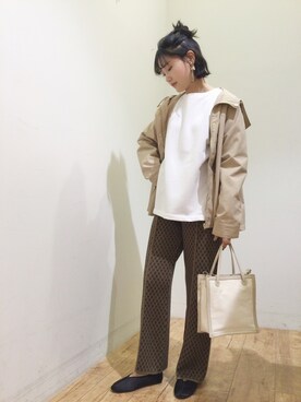 「DRESKIP（ドレスキップ）のアイテム（スウェット）」を使った、Takeshimaさん（レディース・154cm）の冬コーディネート