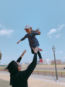 「Lee（リー）のアイテム（ワンピース/ドレス）」を使った、erikoさん（キッズ・100cm）の春コーディネート