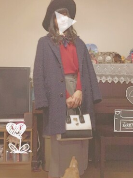 「SEVENDAYS=SUNDAY（セブンデイズサンデイ）のアイテム（チェスターコート）」を使った、aobaさん（レディース・162cm）の冬コーディネート