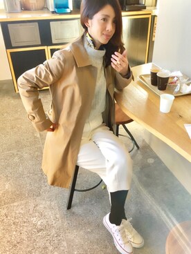「CONVERSE（コンバース）のconverse（コンバース） ALL STAR OX（オールスターOX）（スニーカー）」を使った、りんさん（レディース・155cm）の冬コーディネート