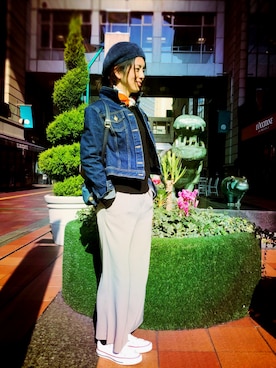 「CONVERSE（コンバース）のconverse（コンバース） ALL STAR OX（オールスターOX）（スニーカー）」を使った、りんさん（レディース・155cm）の冬コーディネート