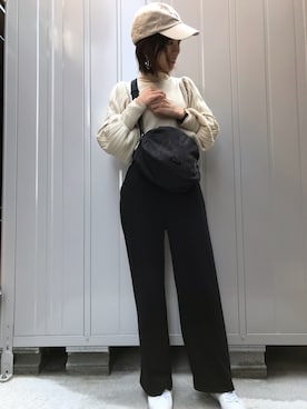 「EIZO（エイゾー）のアイテム」を使った、りんさん（レディース・155cm）の春コーディネート