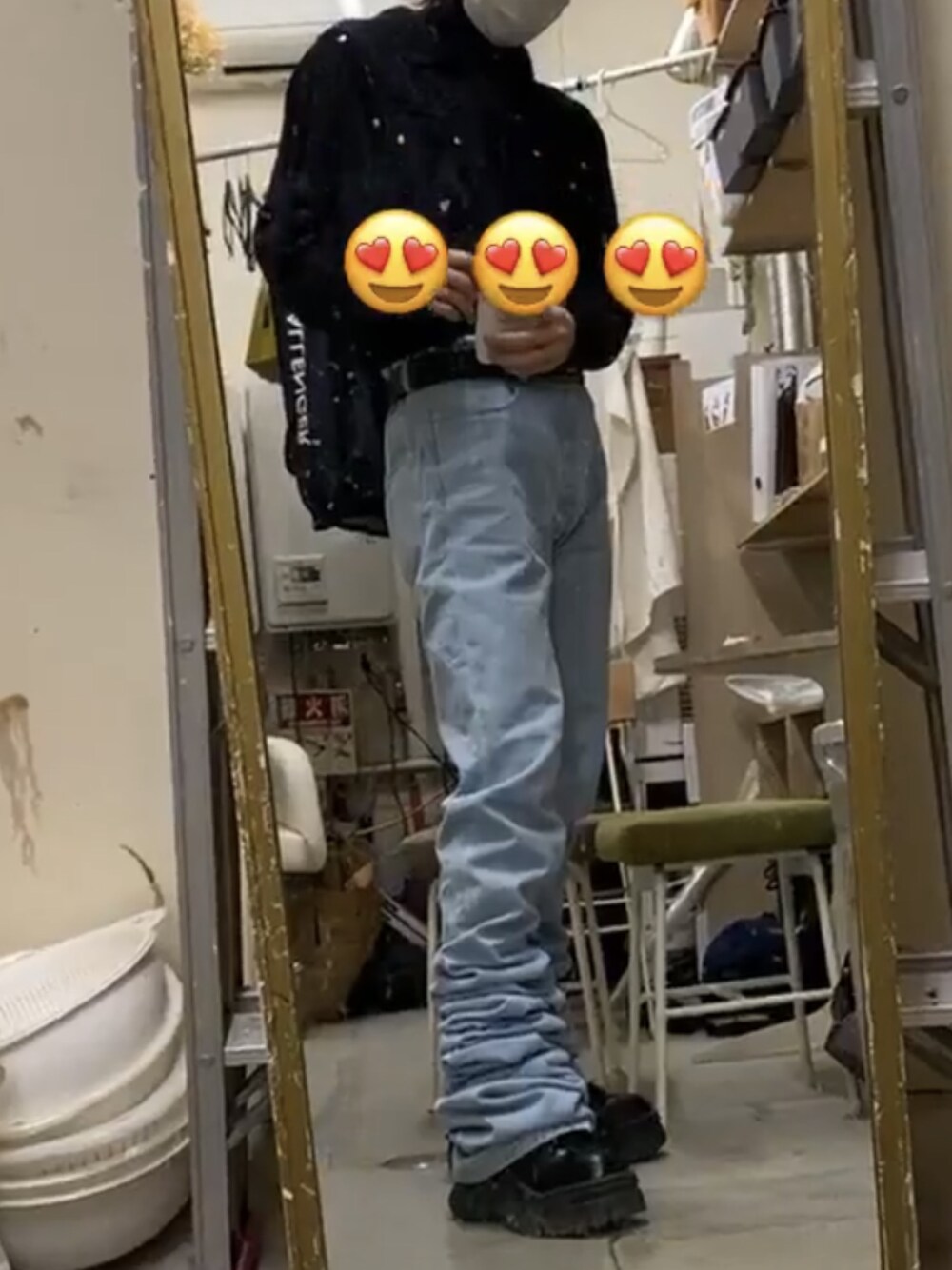 「Y／PROJECTのアイテム（デニムパンツ、ブルー系）」を使った、いっくんさん（メンズ・172cm）の春コーディネートの1枚目の写真