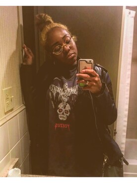 「YEEZUS（イーザス）のアイテム」を使った、Briiz さん（レディース・165cm）の冬コーディネート