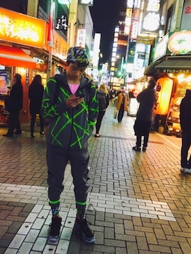 「BODY WILD（ボディーワイルド）のアイテム（トップス）」を使った、namasさん（メンズ・172cm）の春コーディネート