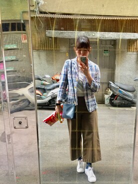 「棉麻」｜p e iさん（レディース・159cm）の春コーディネート