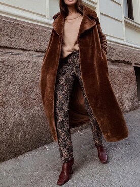 「アイテム（ブーティ、レッド系）」を使った、see2meさん（レディース・173cm）の秋コーディネート