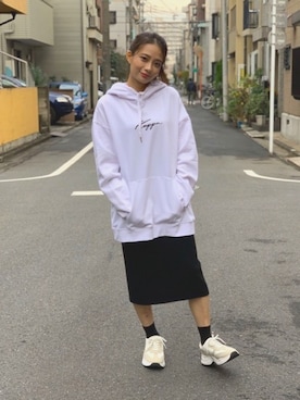 「Kappa（カッパ）のアイテム」を使った、OF LIFEさん（レディース・160cm）の冬コーディネート