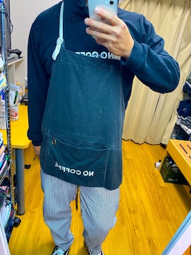 NO COFFEE デニムオーバーオール パーカーを使った「NO COFFEE