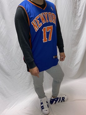 「NIKE（ナイキ）のアイテム（タンクトップ、ブルー系）」を使った、KATTOパイセンさん（メンズ・182cm）の春コーディネート