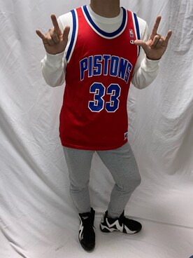 「Champion（チャンピオン）のアイテム（タンクトップ）」を使った、KATTOパイセンさん（メンズ・182cm）の春コーディネート