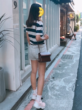 「UNKNOWN.（アンノウン）のアイテム（バッグ）」を使った、hanaさん（レディース・169cm）の冬コーディネート