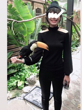 「アイテム（ニットキャップ/ビーニー）」を使った、hanaさん（レディース・170cm・20代）の春コーディネート