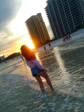 「Pink（ピンク）のアイテム」を使った、Grace Anneさん（レディース・160cm）の夏コーディネート