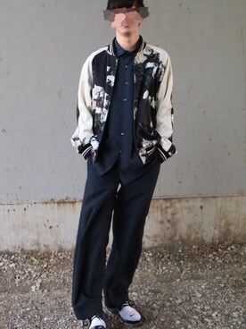 「LAD MUSICIAN（ラッドミュージシャン）のアイテム（ブルゾン）」を使った、やこさん（メンズ・180cm）の春コーディネート