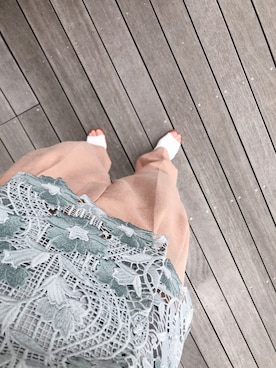 「SNIDEL（スナイデル）のアイテム（スラックス）」を使った、riiiさん（レディース・157cm）の夏コーディネート