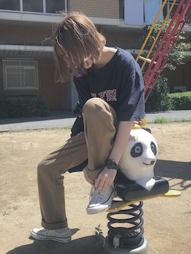 「Marc by Marc Jacobs（マークバイマークジェイコブス）のアイテム（腕時計）」を使った、hiroさん（レディース・158cm）の夏コーディネート