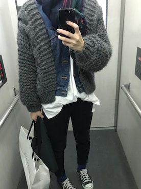 「CABANE de ZUCCa（カバンドズッカ）のアイテム（ジャケット/アウター）」を使った、mugidaiさん（レディース・173cm）の冬コーディネート