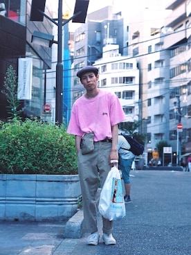 「nonnative（ノンネイティブ）のアイテム（バッグ）」を使った、作野 慶太  "SAKUTTY"さん（メンズ・170cm）の夏コーディネート