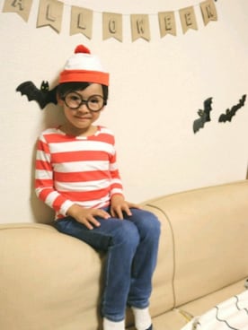 「ウォーリー」｜はるるさん（キッズ・120cm）の秋コーディネート
