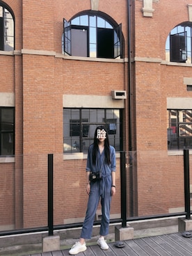 「Yeezy（イージー）のアイテム（アクセサリー）」を使った、Angieさん（レディース・179cm）の春コーディネート