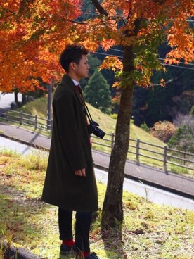 「GU（ジーユー）の（GU）スキニーフィットジーンズ（MEN ⁄ ジーンズ）」を使った、ゆうちゃろさん（メンズ・170cm）の秋コーディネート