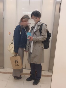 「bukht」｜「アイテム（トレンチコート）」を使った、ゆうちゃろさん（メンズ・170cm）の春コーディネート
