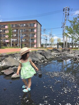 「アイテム（キャミソール）」を使った、ユナ◡̈⃝︎さん（キッズ・80cm）の夏コーディネート