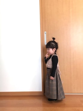 「アイテム（キャミソール）」を使った、ユナ◡̈⃝︎さん（キッズ・90cm）の春コーディネート