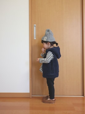 「2歳3ヶ月」｜「アイテム（ヘアアクセサリー）」を使った、ユナ◡̈⃝︎さん（キッズ・90cm）の春コーディネート