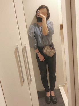 「blue」｜「アイテム（アナログ腕時計）」を使った、mさん（レディース・158cm）の夏コーディネート