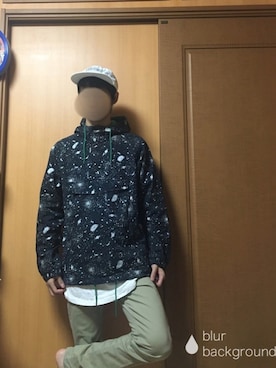 「HUF」｜「アイテム（ナイロンジャケット）」を使った、COCOROさん（メンズ・165cm）の秋コーディネート